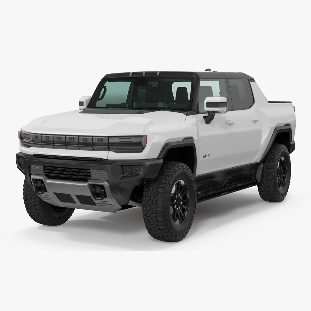 GMC Hummer EV PICKUP Lights Off Rigged for Cinema 4D 3D