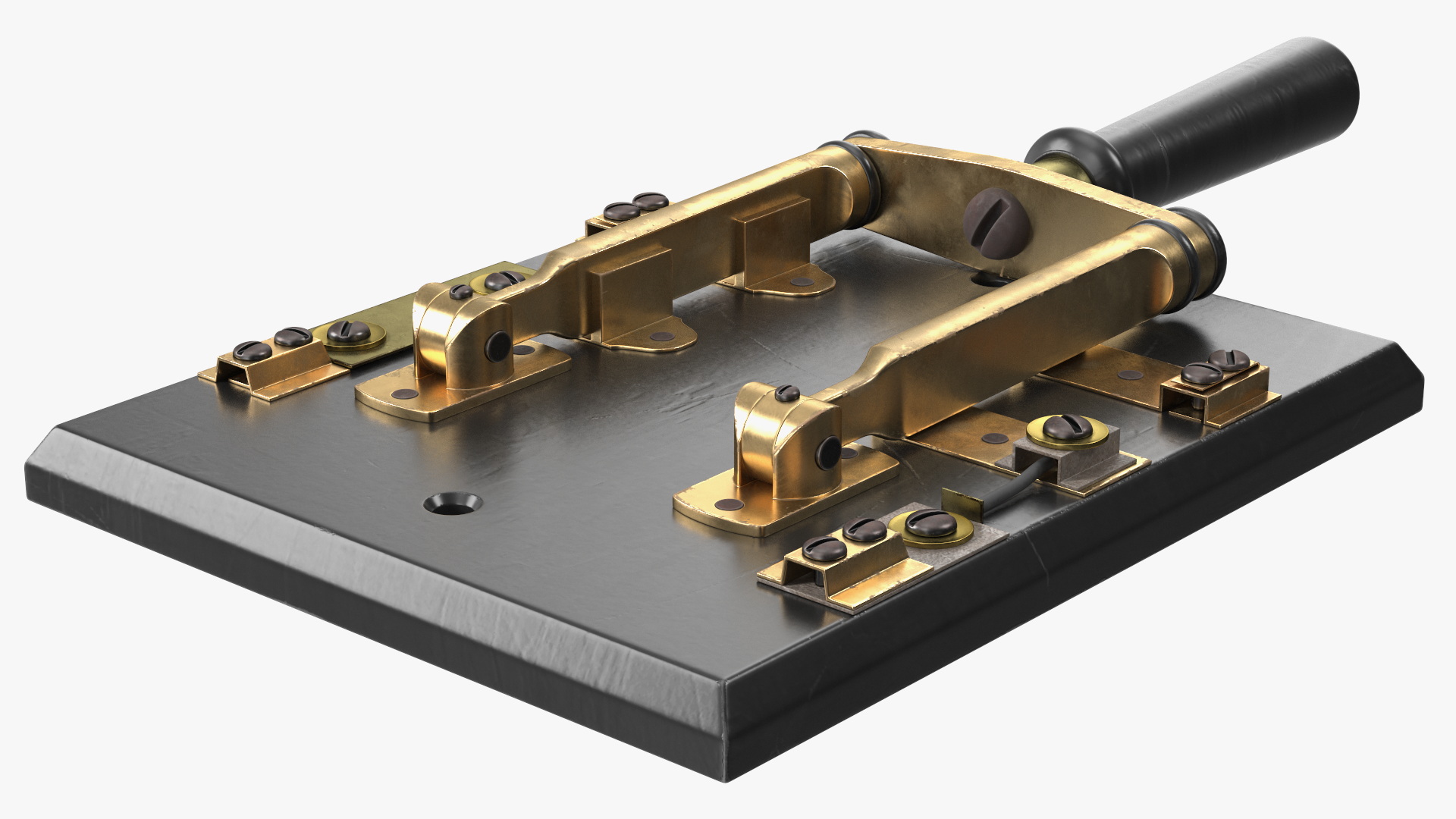 3D Brass and Slate Power Switch model
