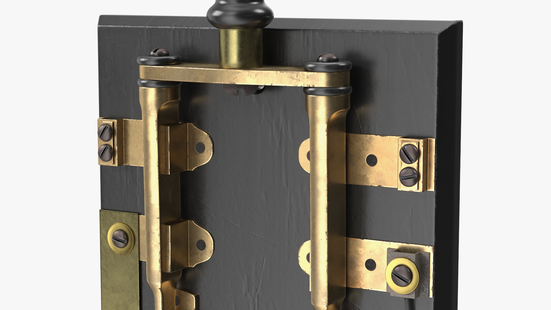 3D Brass and Slate Power Switch model