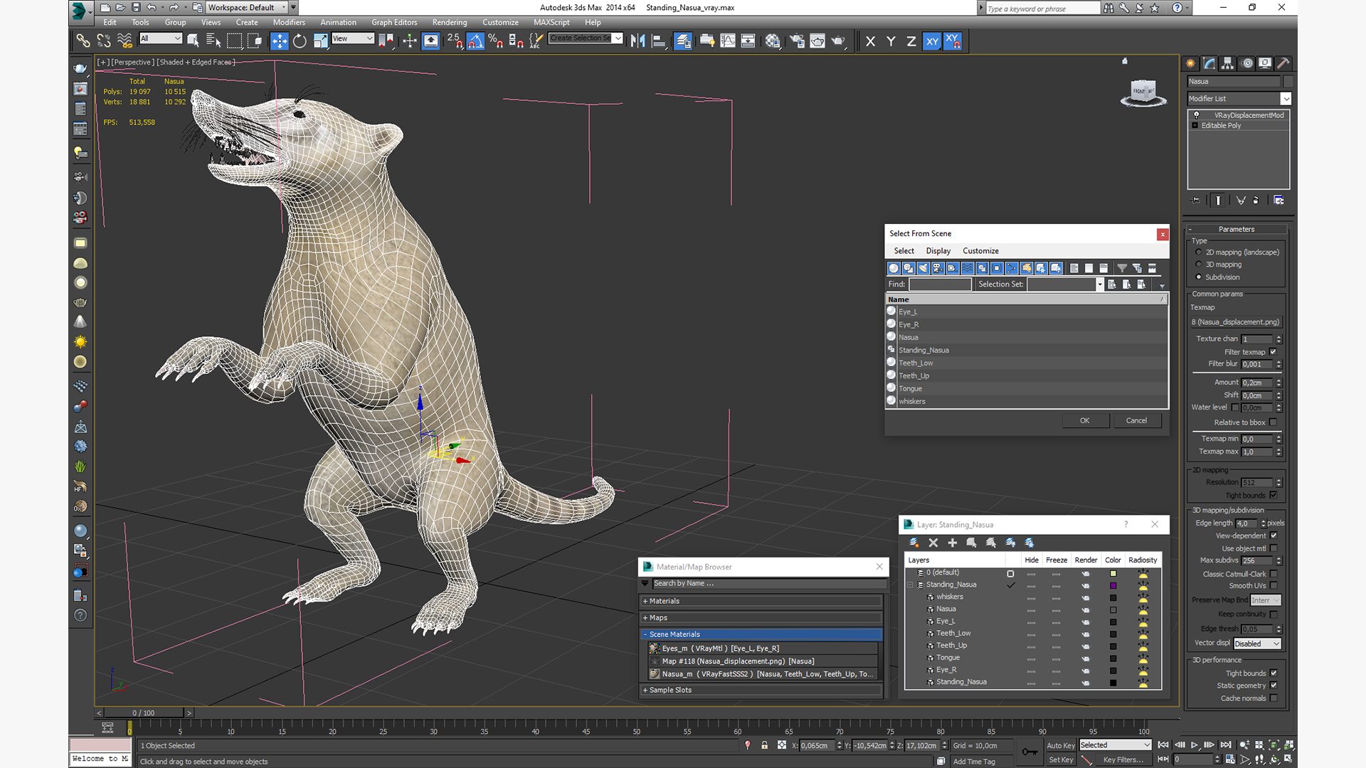 Standing Nasua 3D model