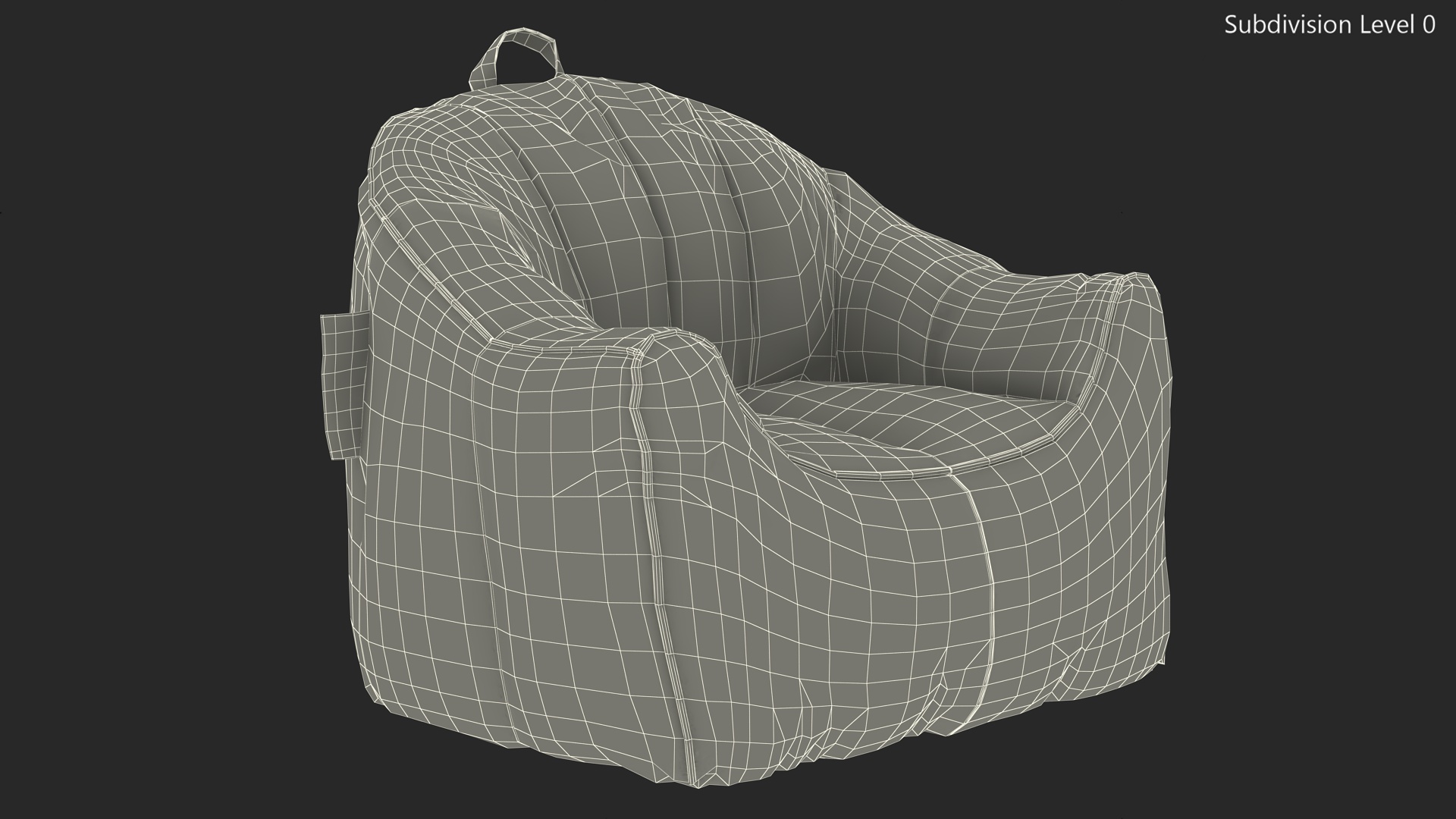 3D Big Joe Hug Bean Bag Chair Gray