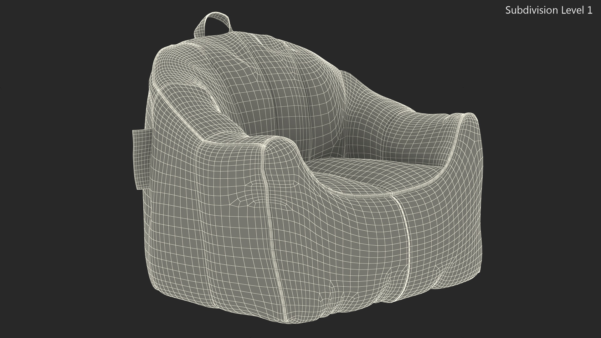 3D Big Joe Hug Bean Bag Chair Gray
