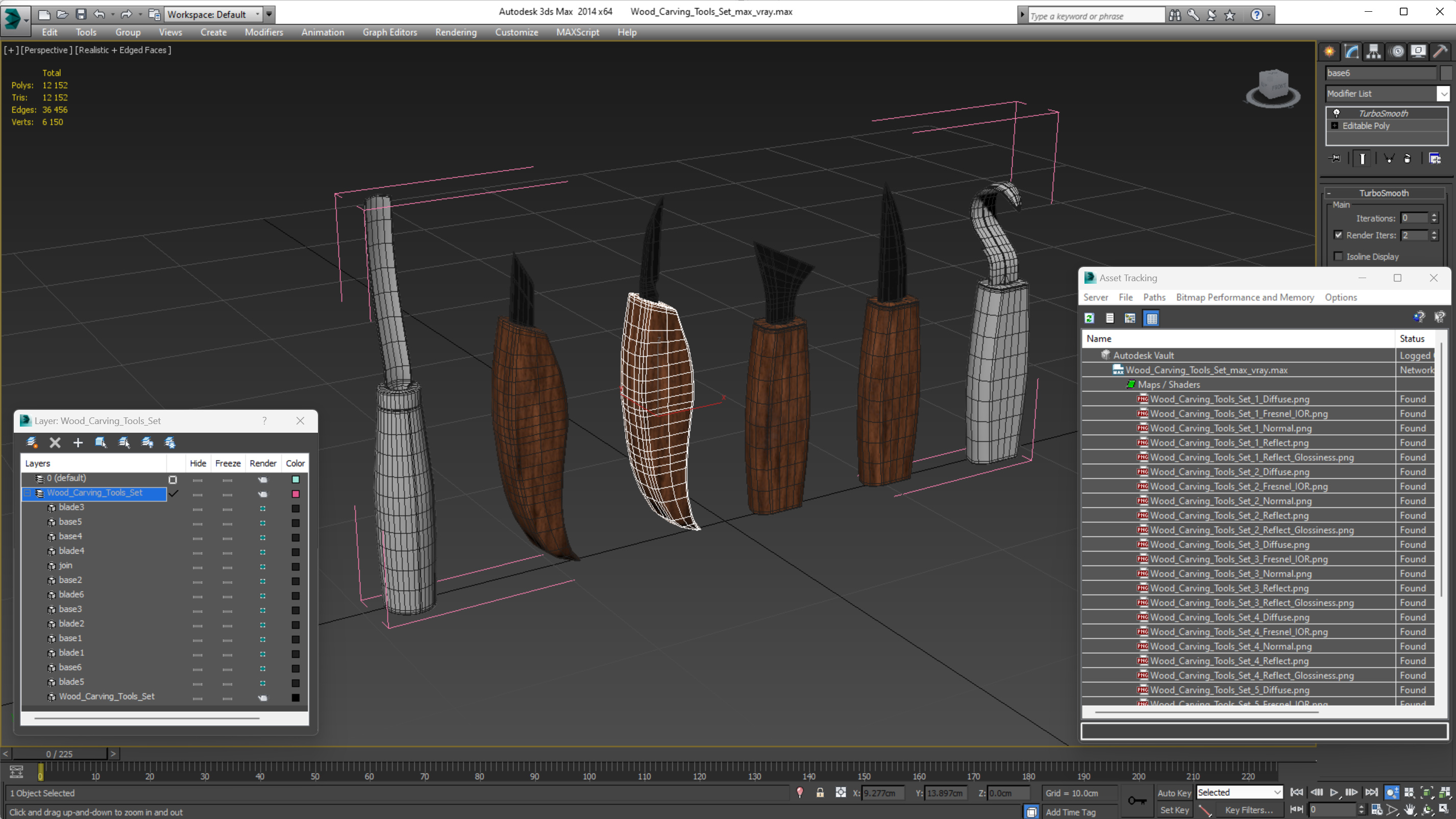 Wood Carving Tools Set 3D