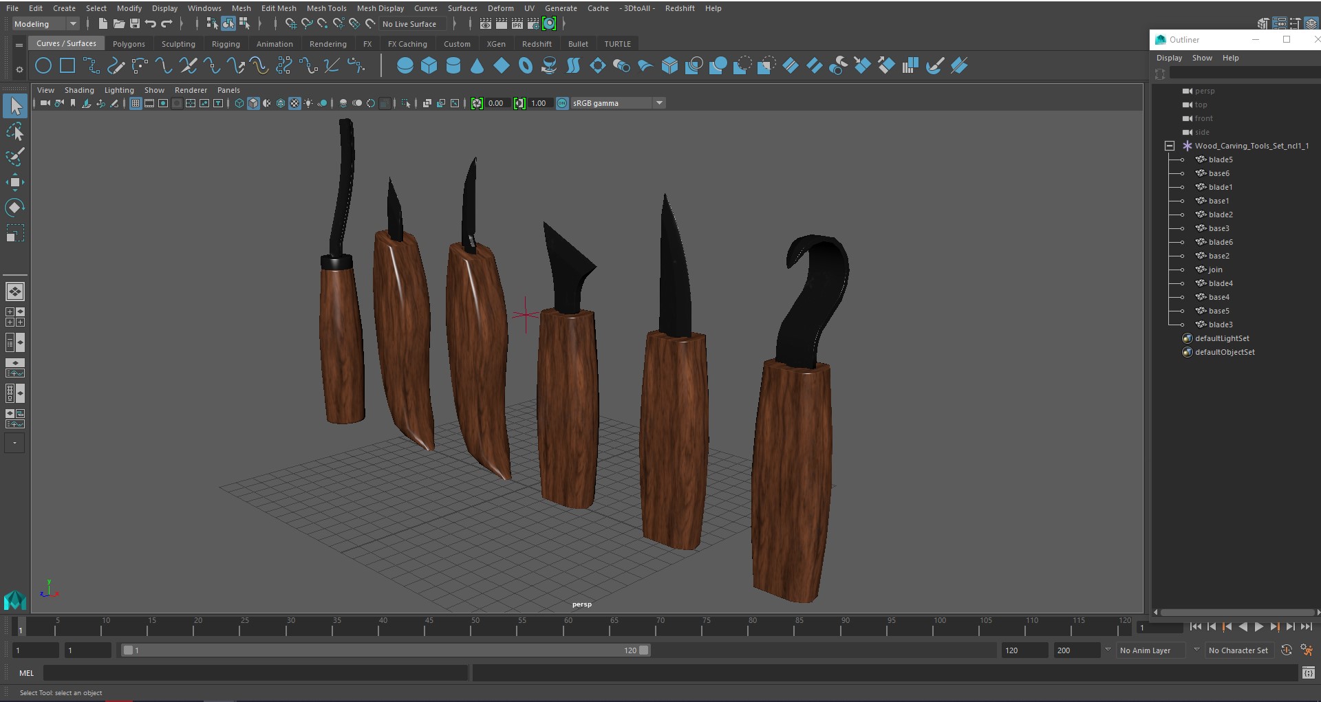 Wood Carving Tools Set 3D