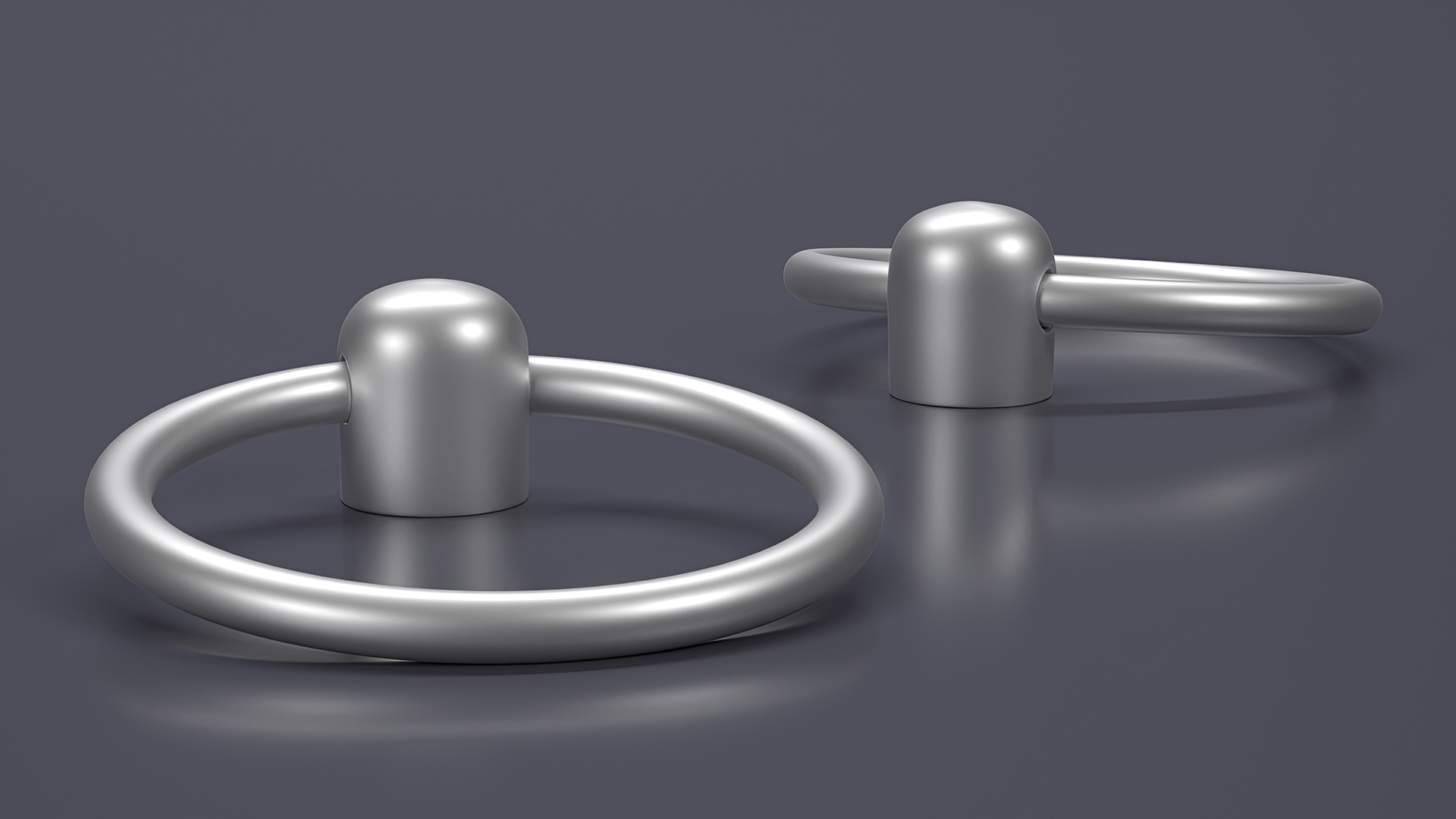 Door Handle Ring Metal 3D