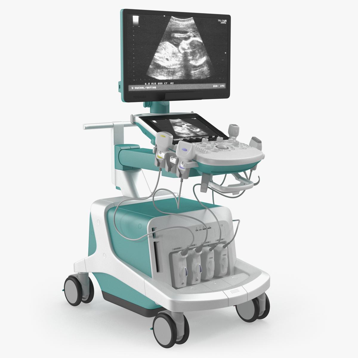 Ultrasound Scanner System Generic 3D Model, view 5