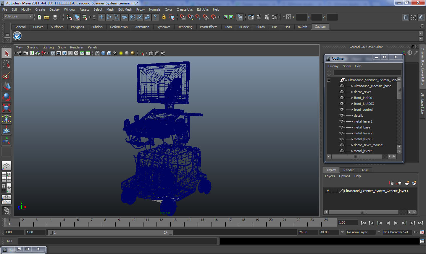 3D Ultrasound Scanner System Generic model