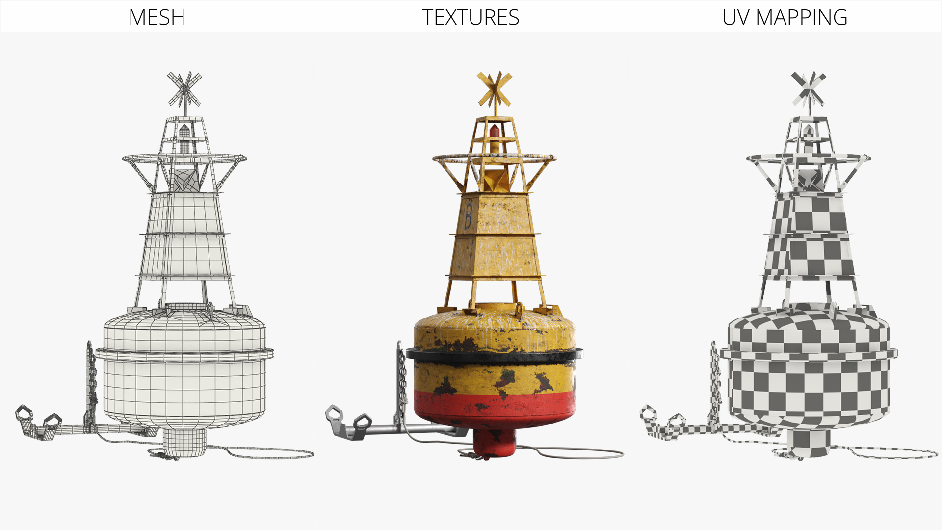 Marine Navigation Buoy with Anchor - view 7