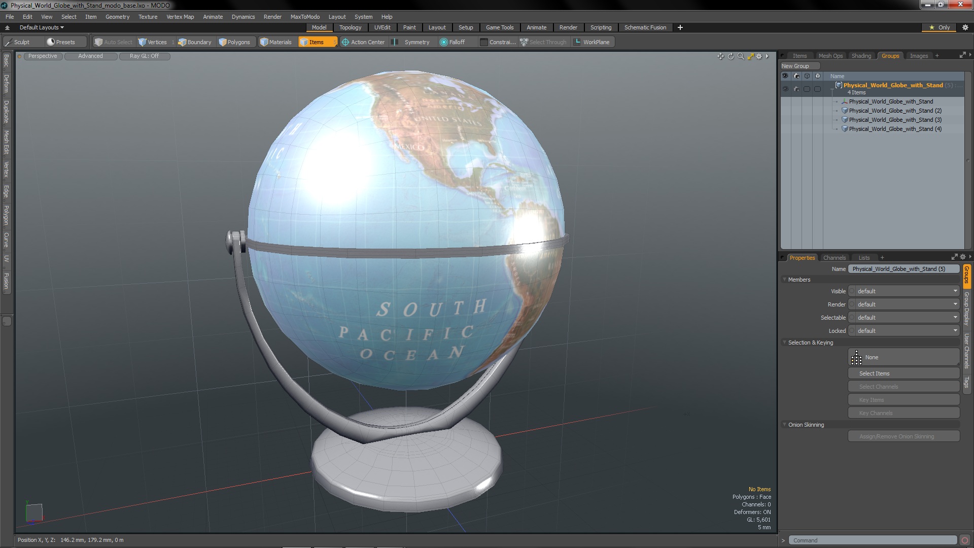 3D Physical World Globe with Stand
