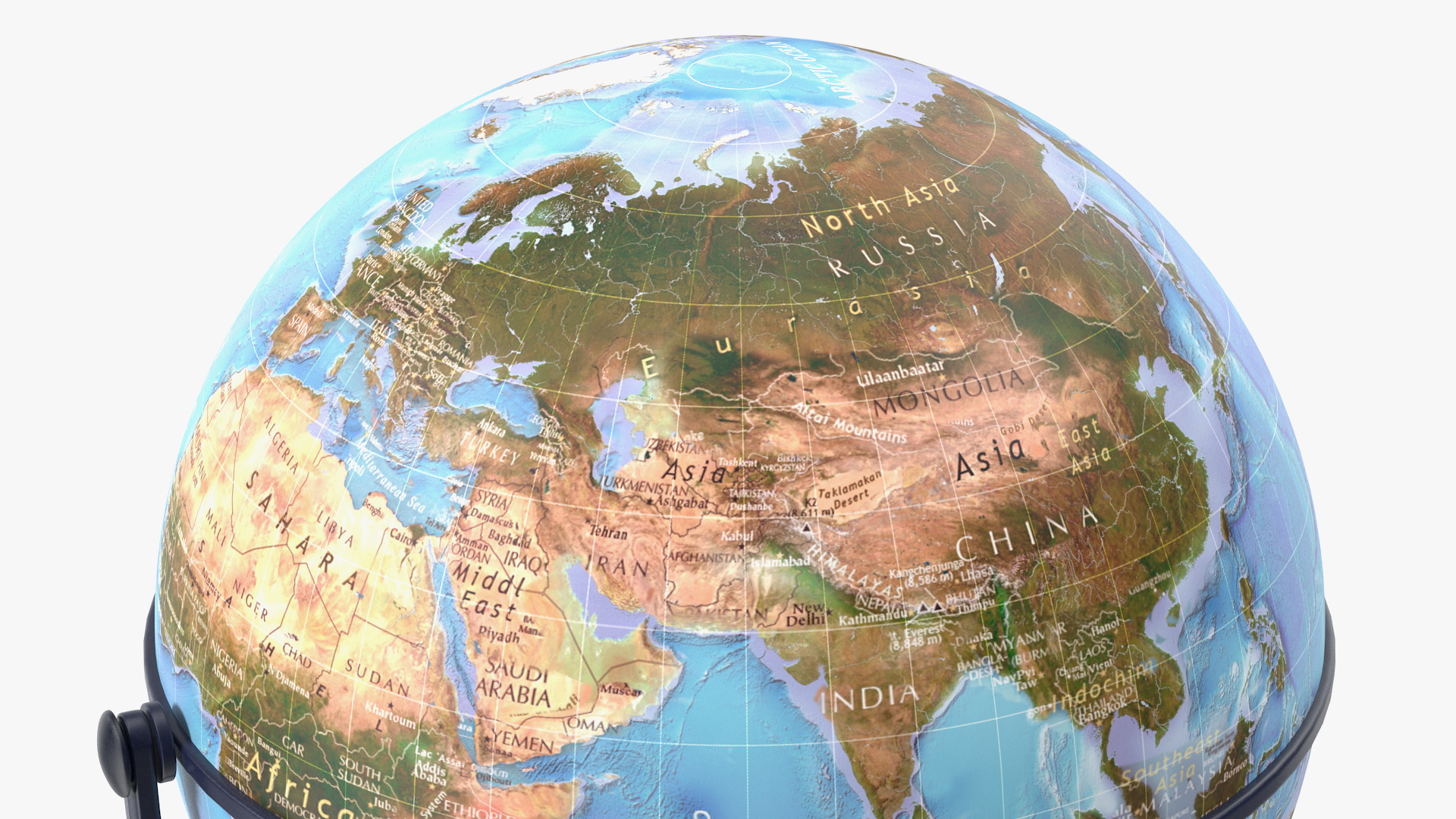 3D Physical World Globe with Stand