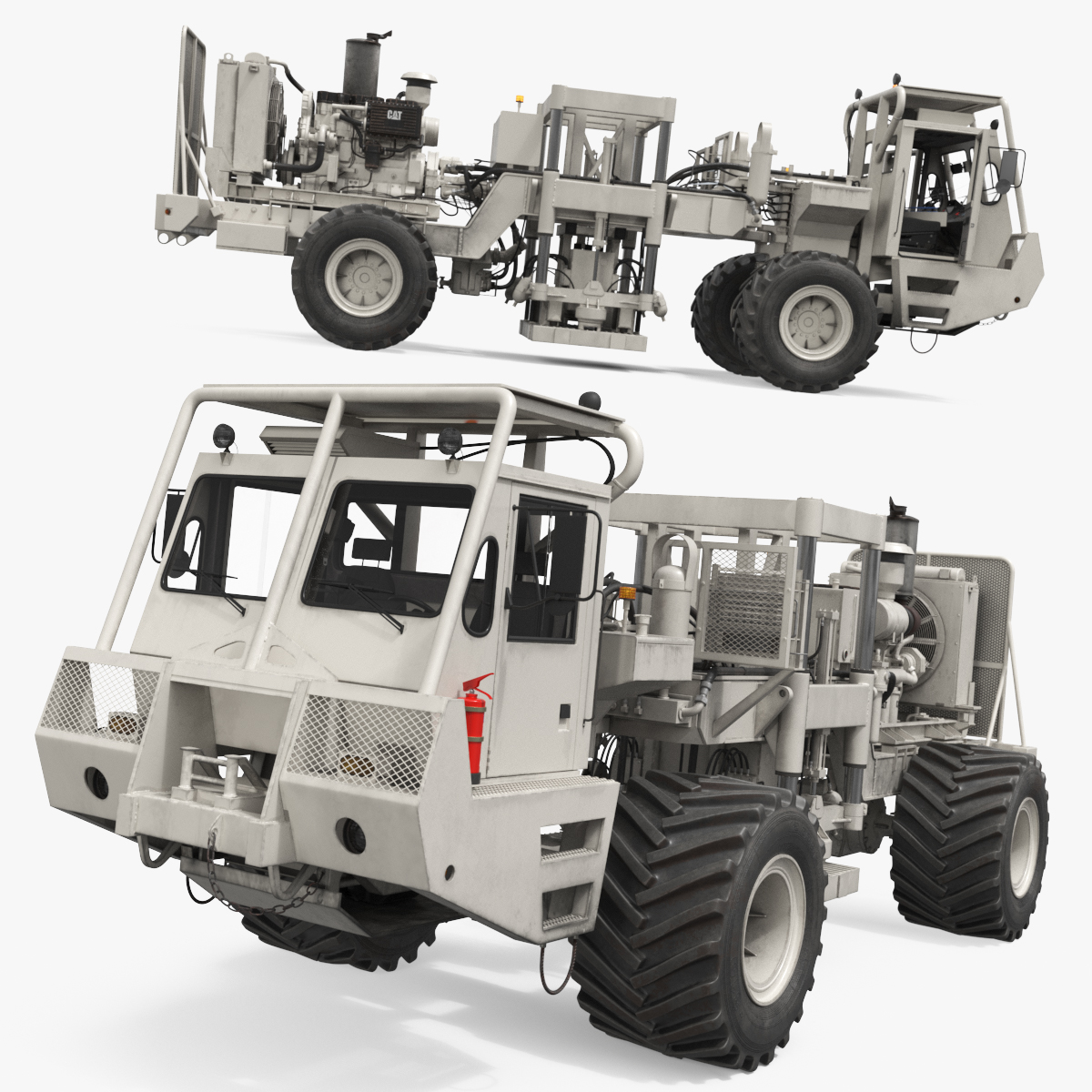 Vibroseis Survey Truck 3D model preview