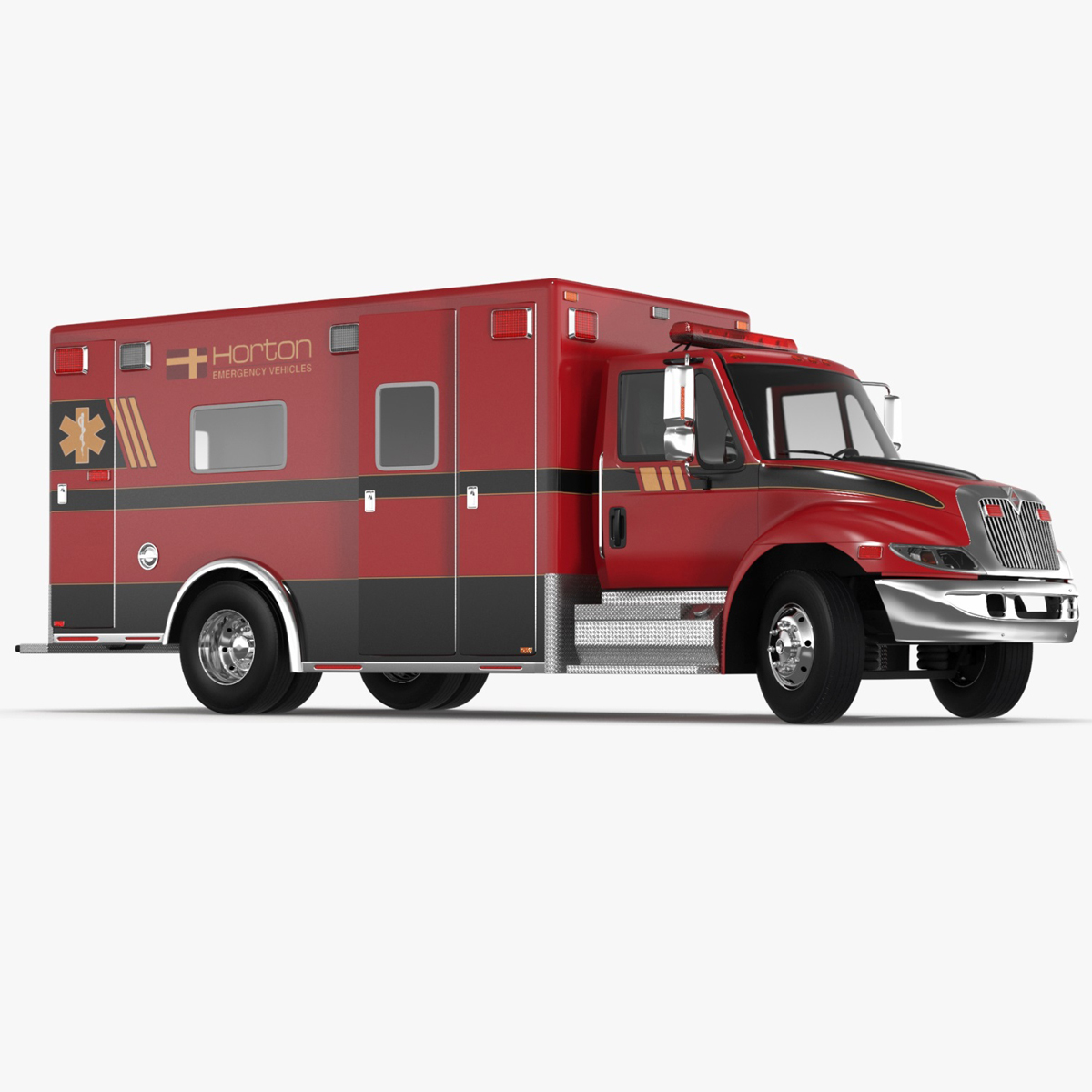 3D Durastar Medium Duty Ambulance Rigged for Cinema 4D