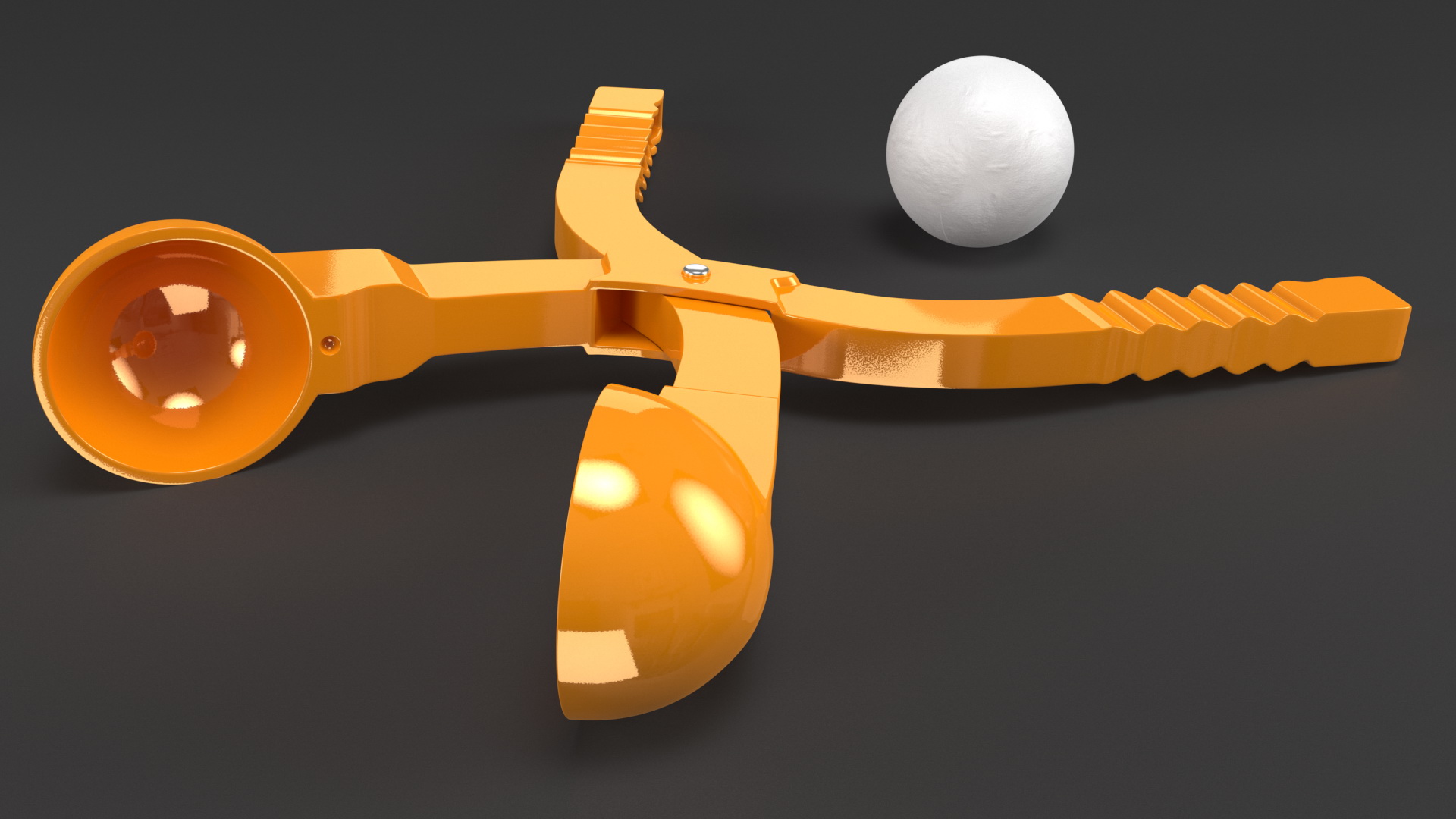 3D Snowball Maker Clip with Snowball model