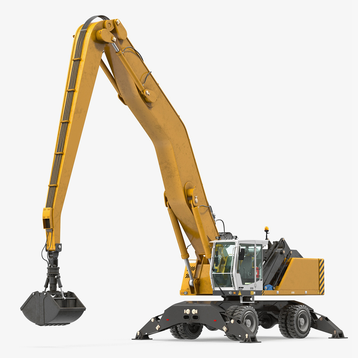 Wheeled Excavator Generic, view 4