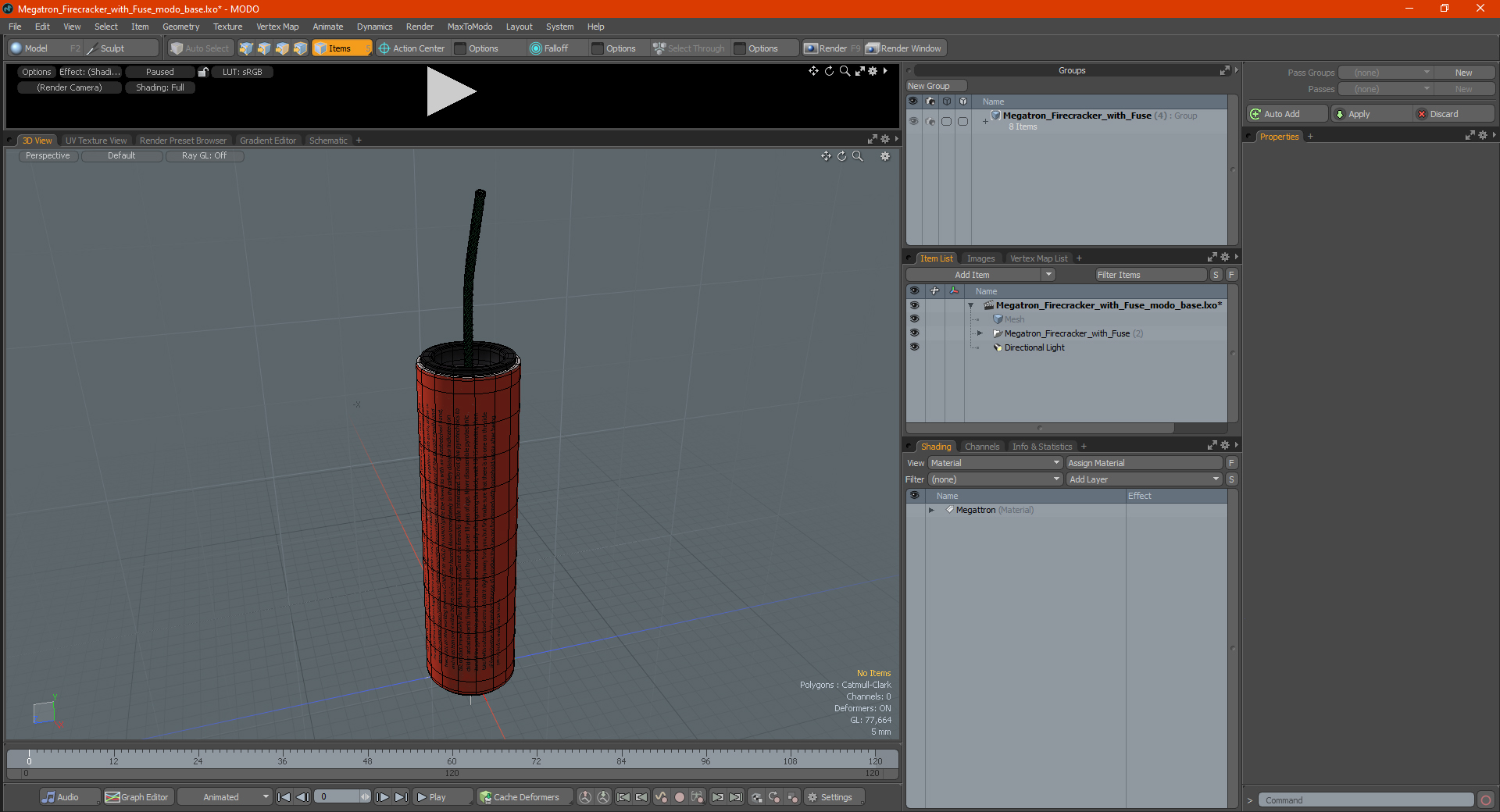 3D model Megatron Firecracker with Fuse