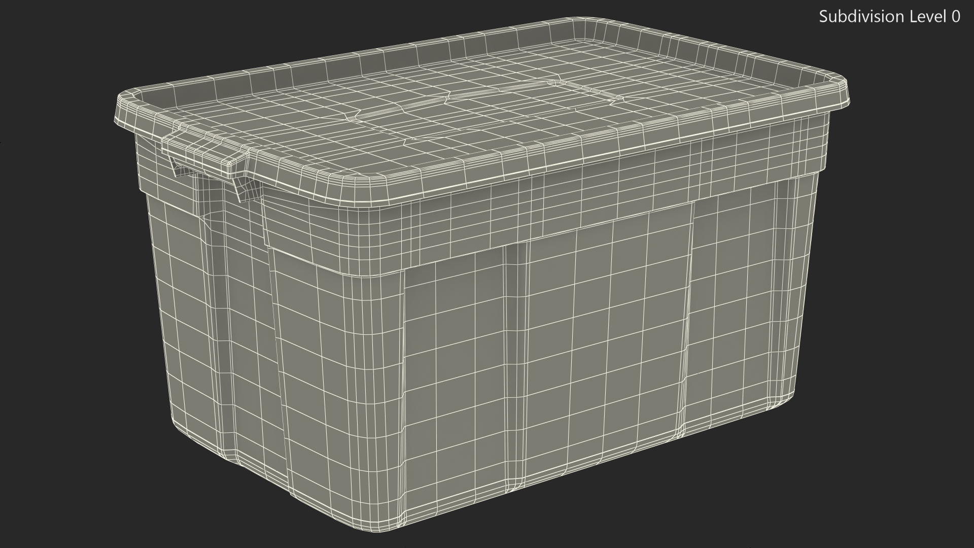 3D Rugged Storage Tote with Lid 31 Gallon model