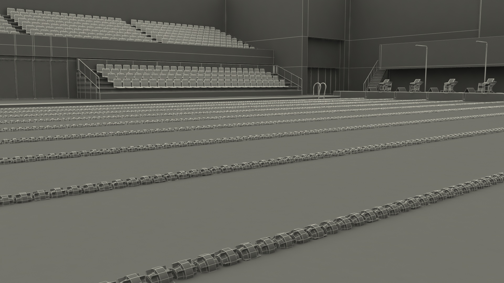 3D Olympic Swimming Pool