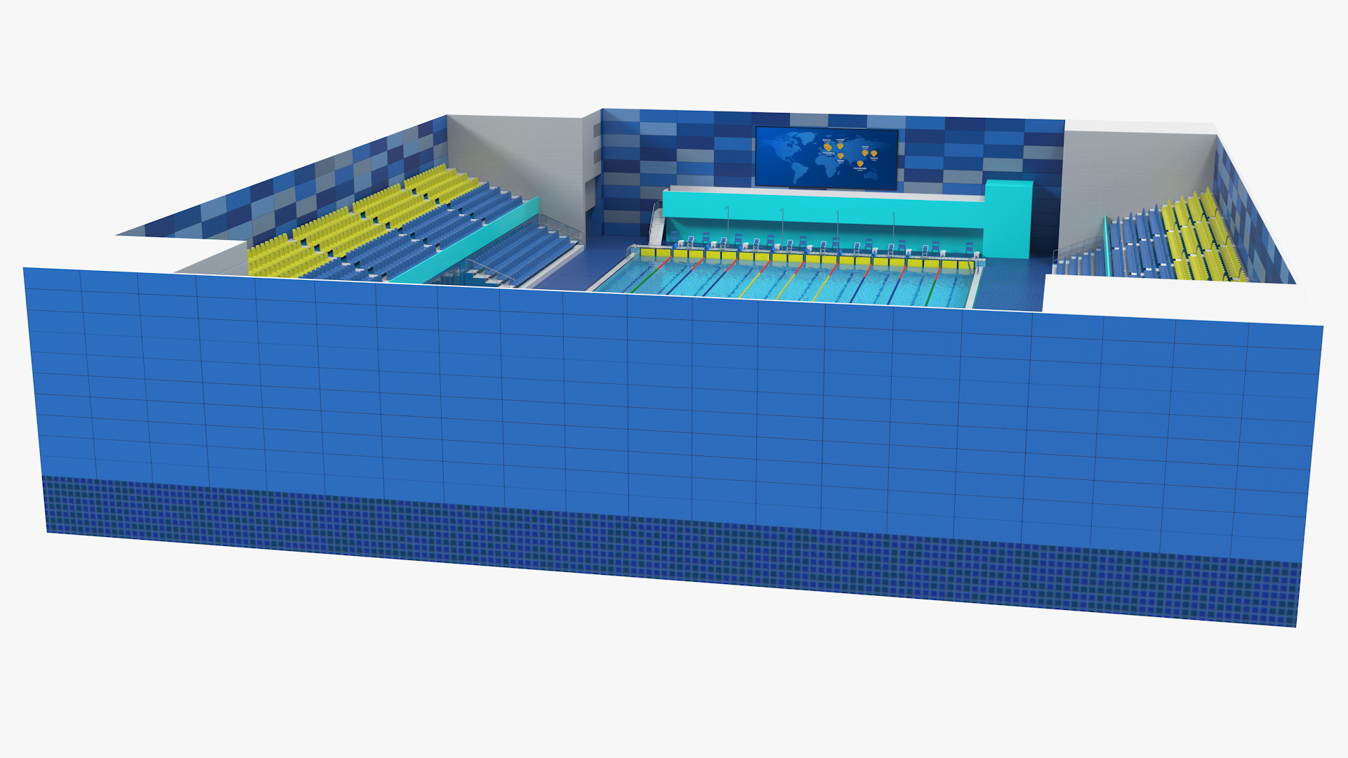 3D Olympic Swimming Pool