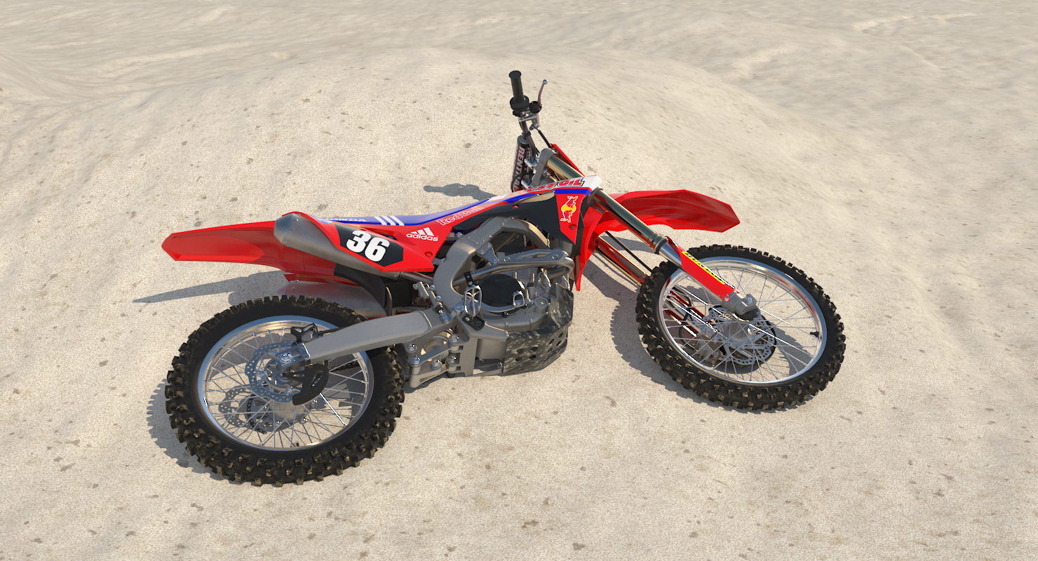 3D Motocross Bike Honda CRF250R 2018 model