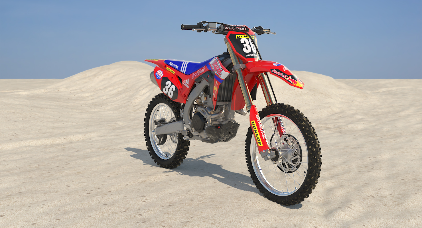 3D Motocross Bike Honda CRF250R 2018 model