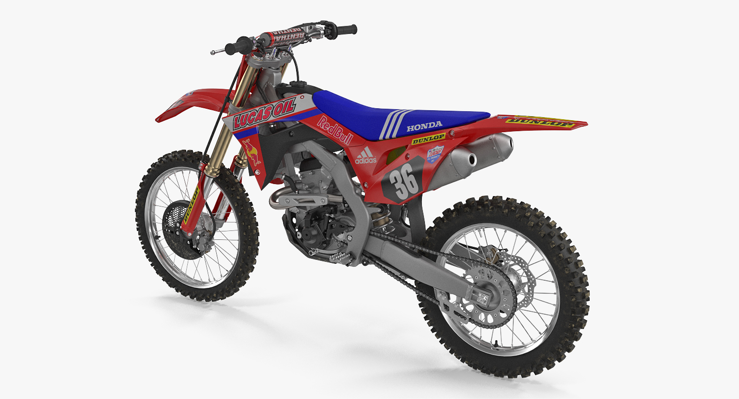 3D Motocross Bike Honda CRF250R 2018 model