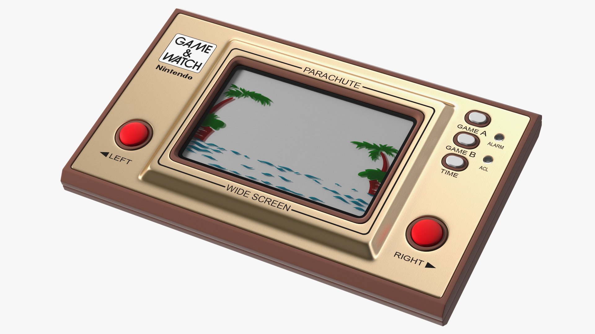 Nintendo Game and Watch Parachute Game Console Turned Off 3D