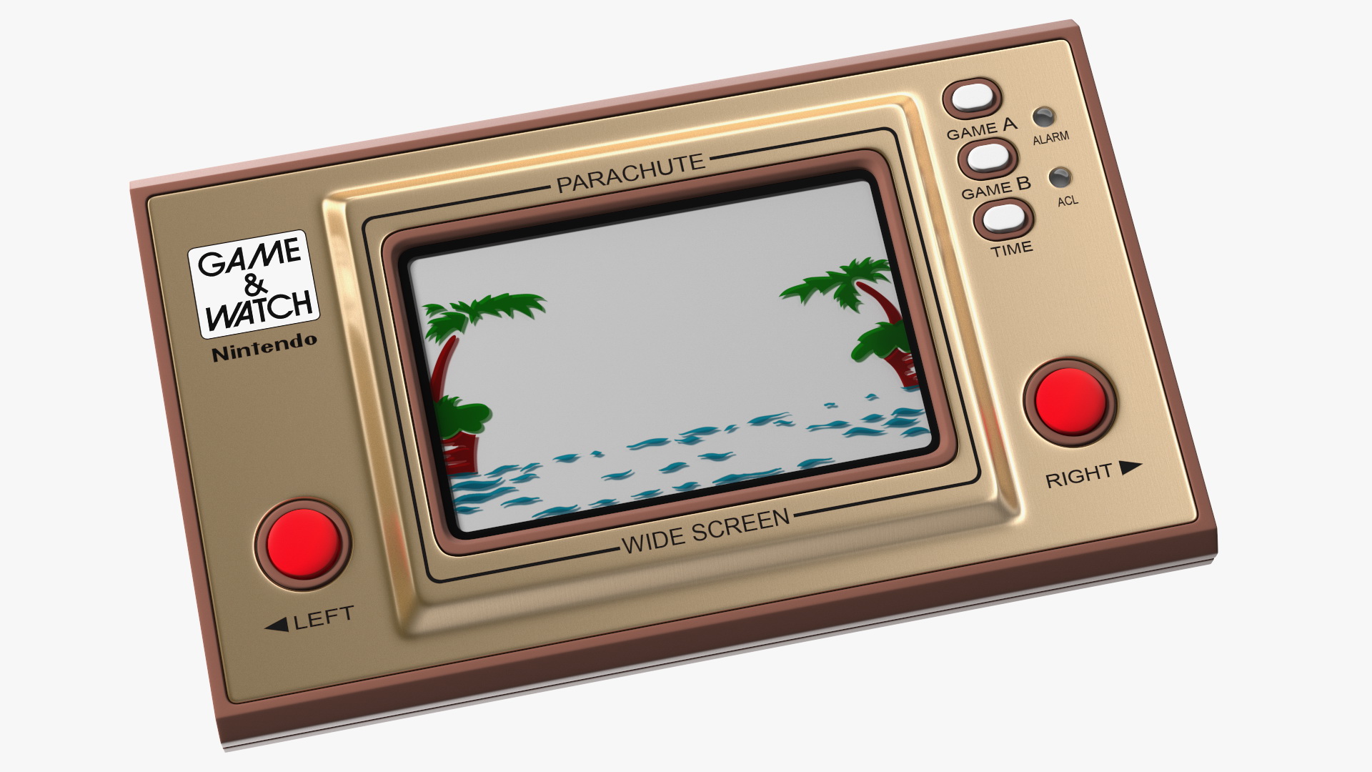 Nintendo Game and Watch Parachute Game Console Turned Off 3D
