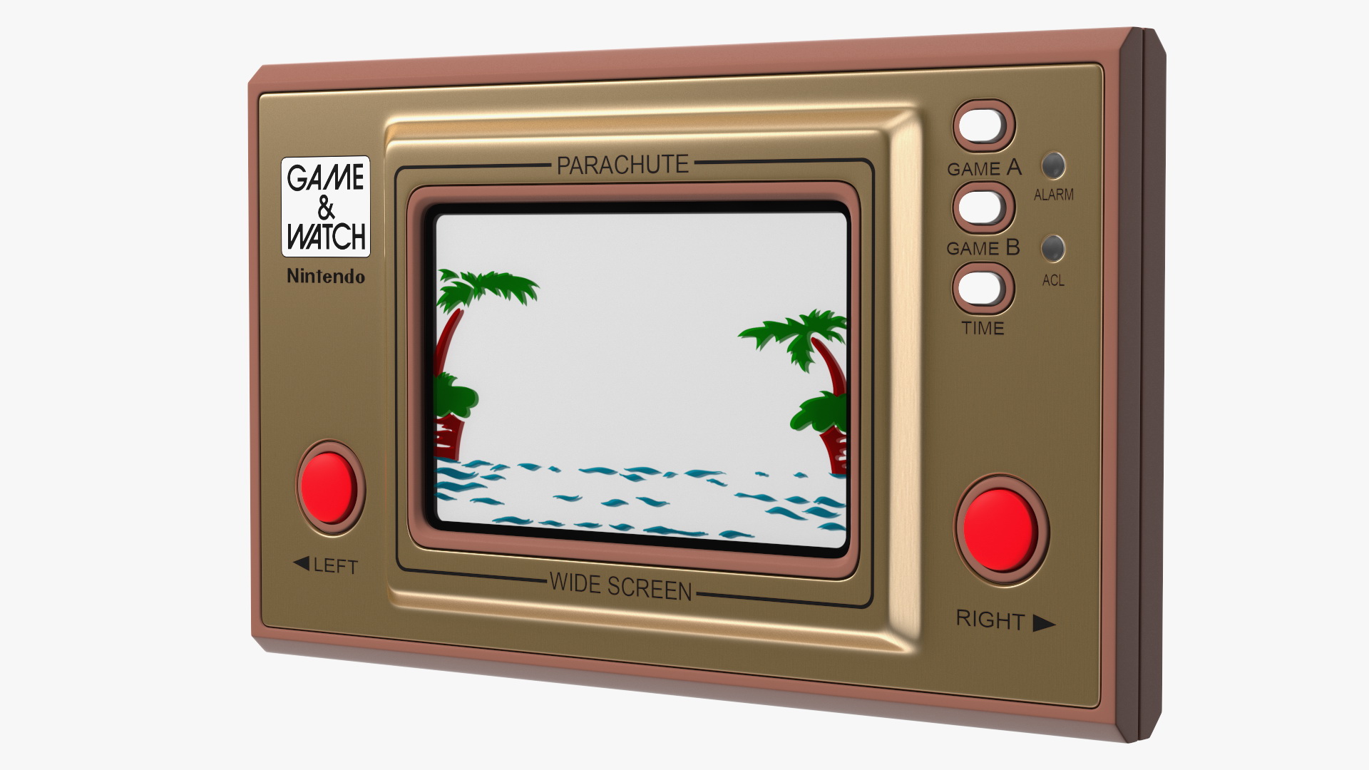 Nintendo Game and Watch Parachute Game Console Turned Off 3D