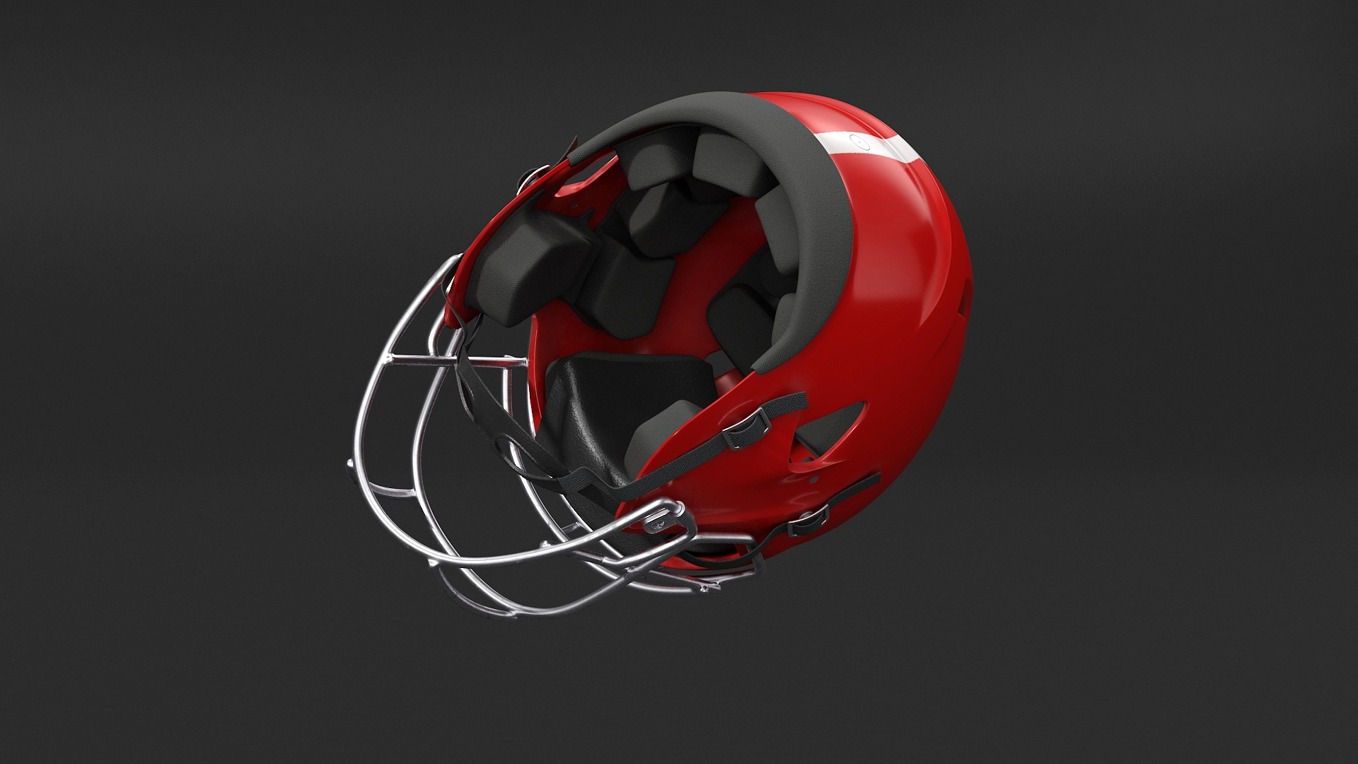 3D Black Man American Football Player Red Uniform Running The Ball model