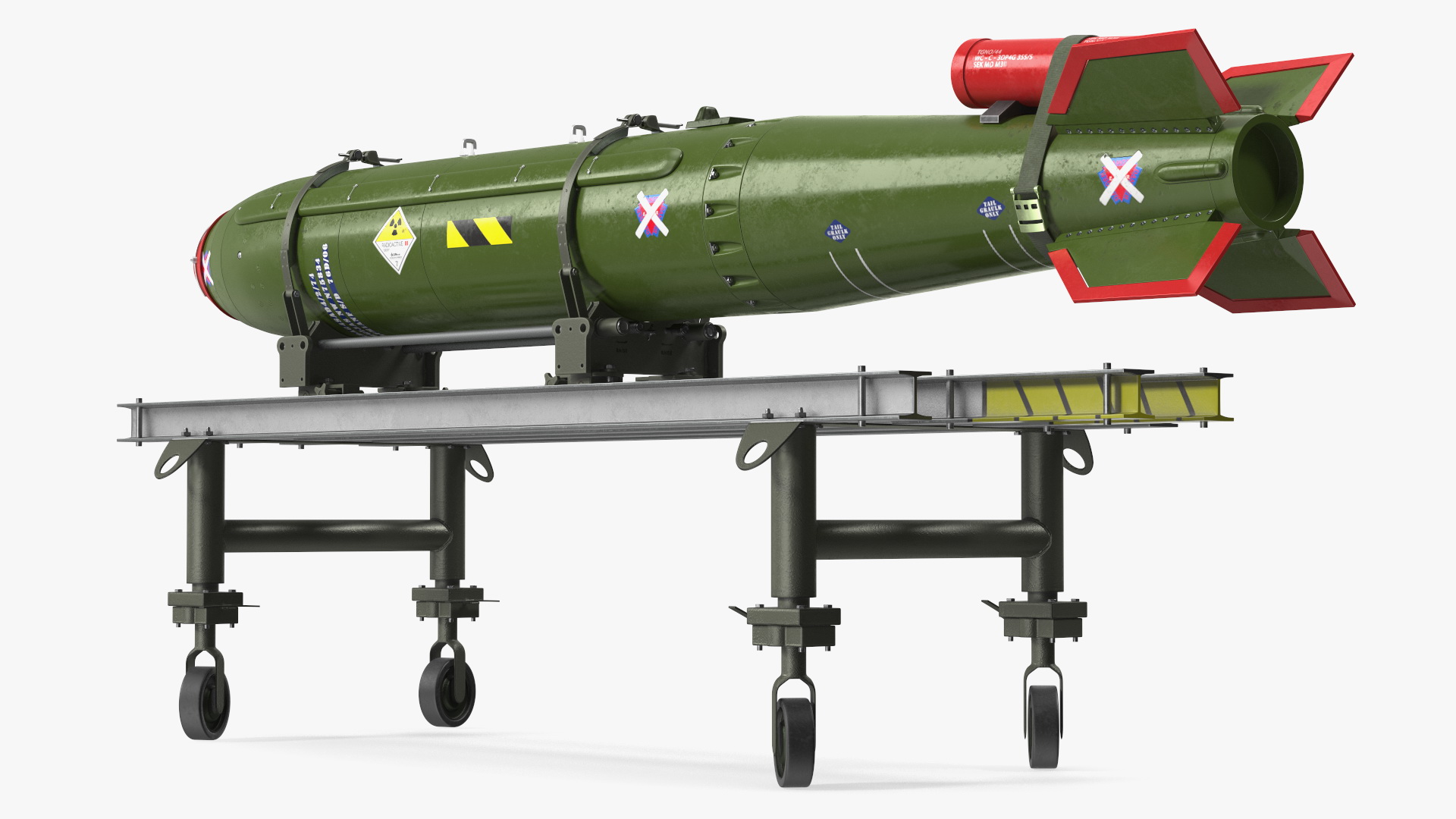Cart with Israel Nuclear Warhead 3D