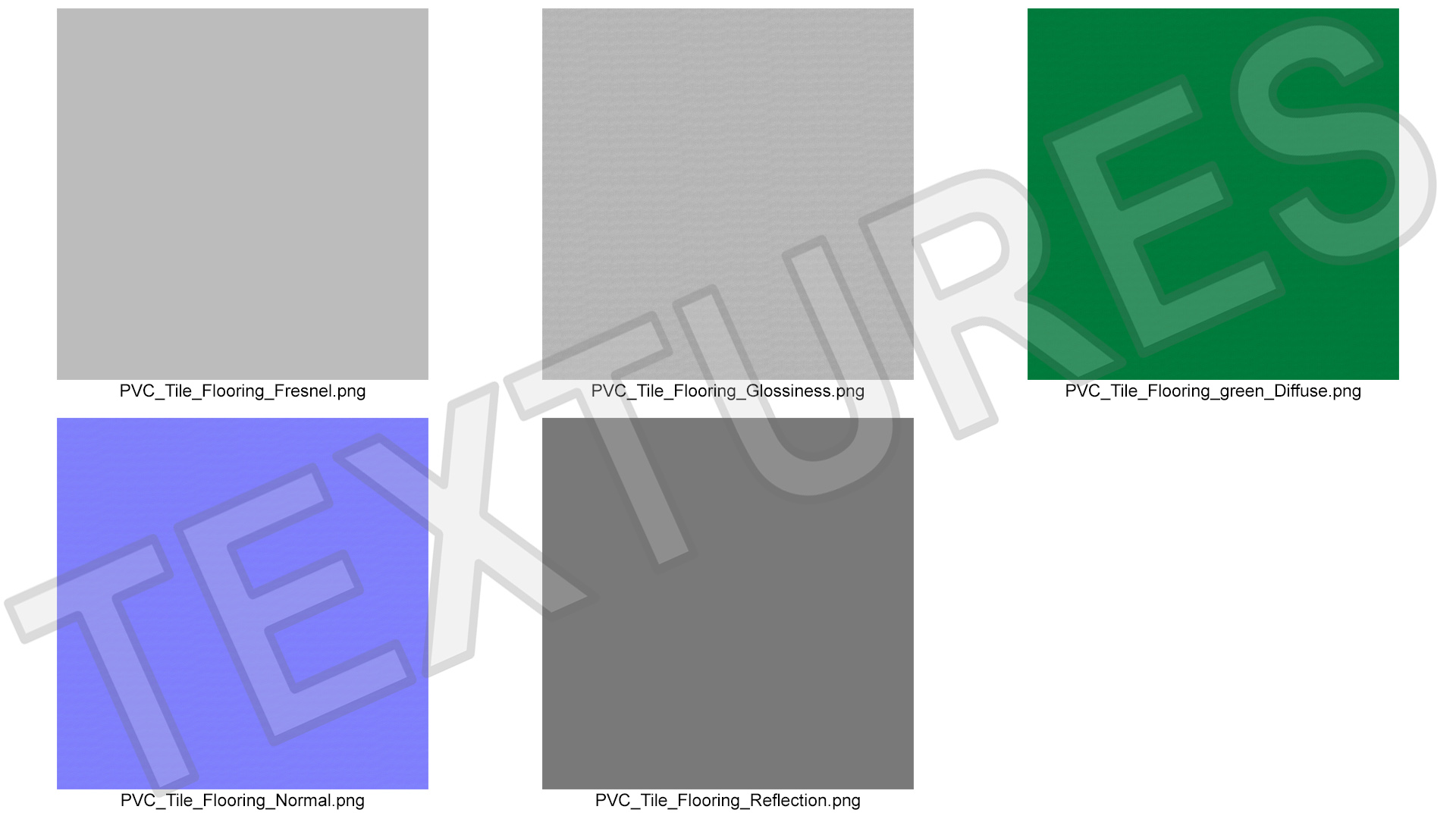 3D model PVC Floor Mat Piece Green
