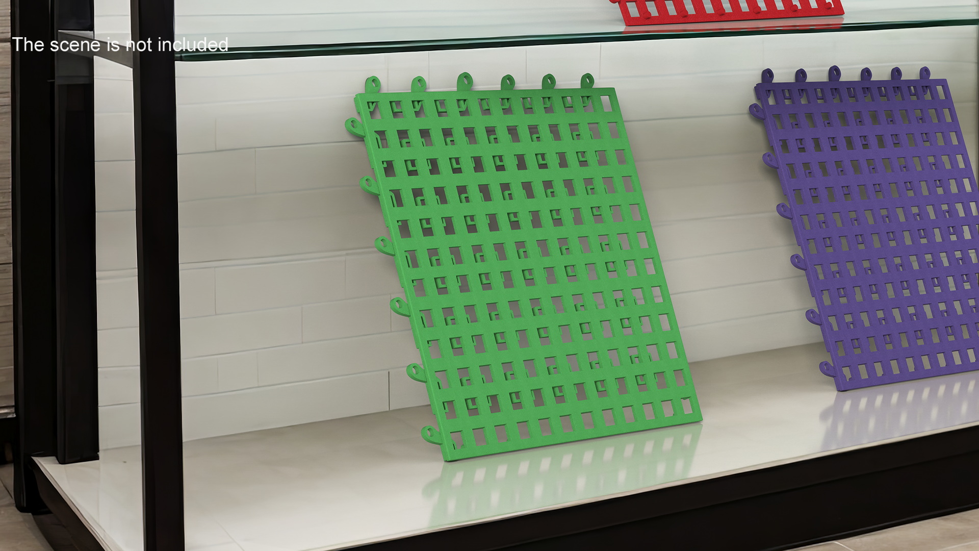 3D model PVC Floor Mat Piece Green
