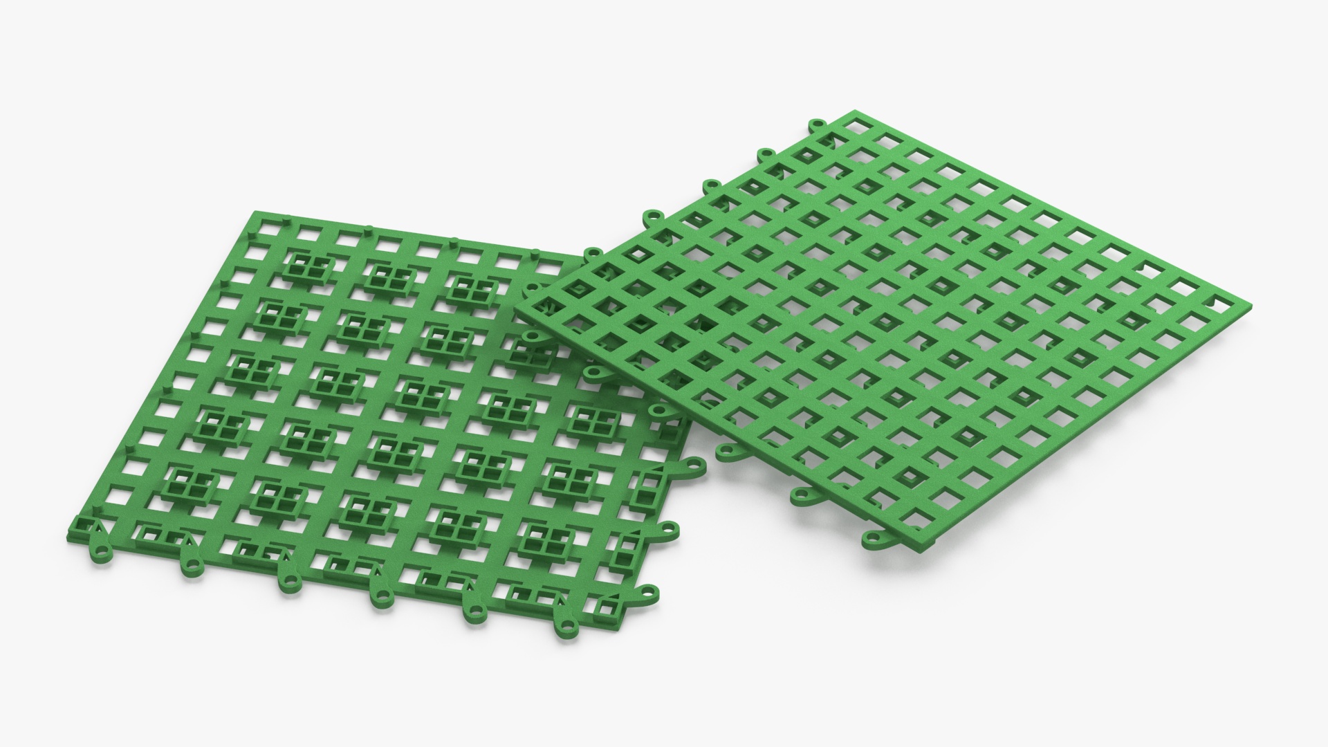 3D model PVC Floor Mat Piece Green