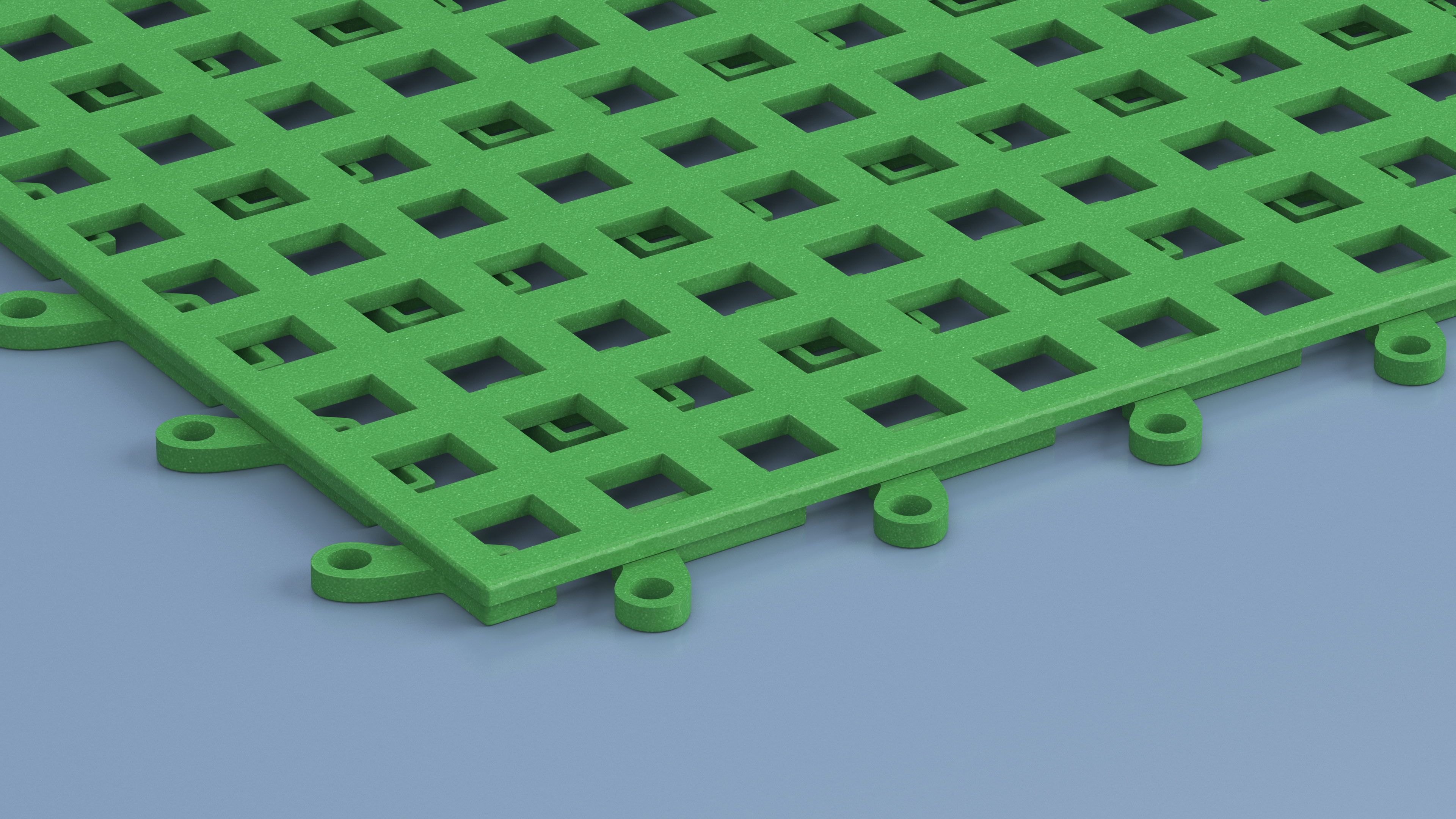 3D model PVC Floor Mat Piece Green