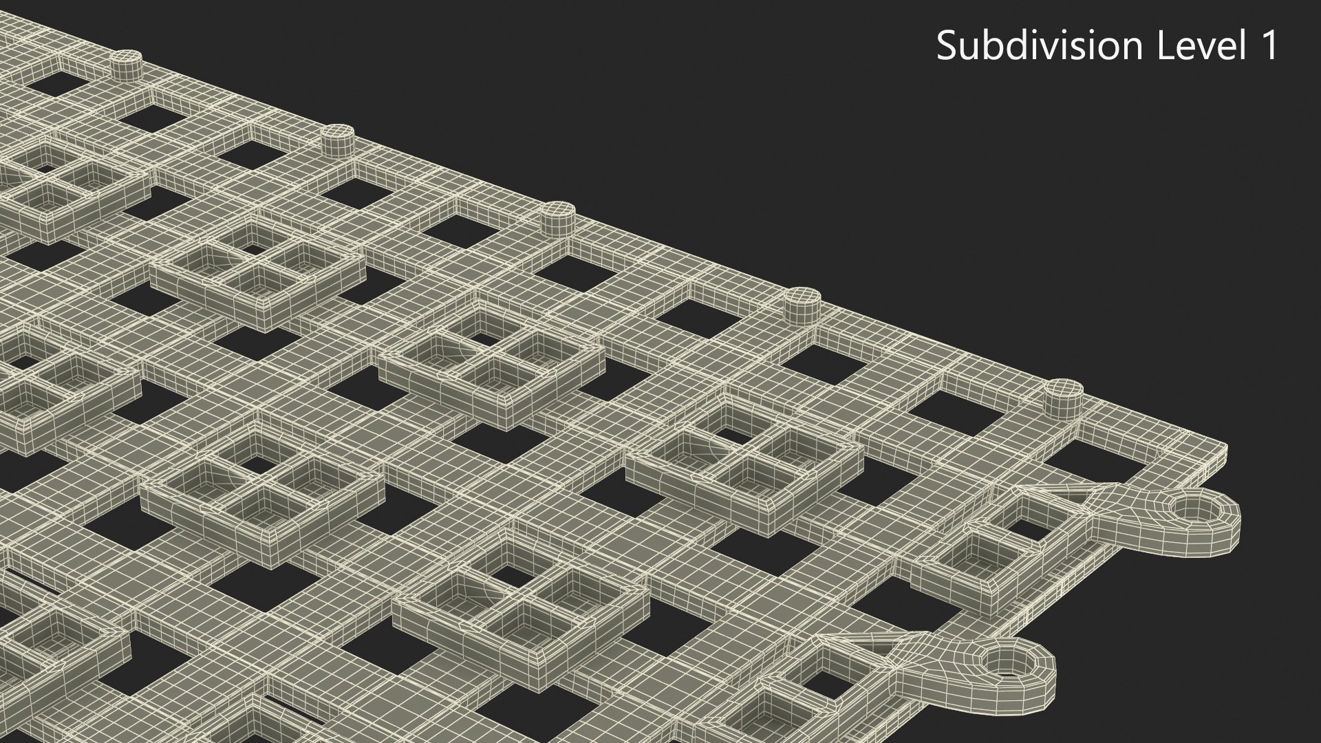 3D model PVC Floor Mat Piece Green