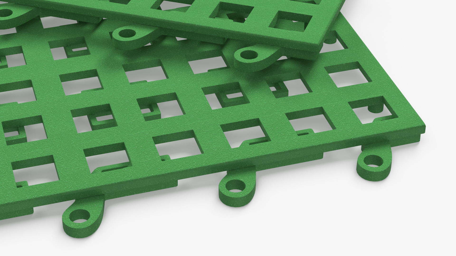 3D model PVC Floor Mat Piece Green
