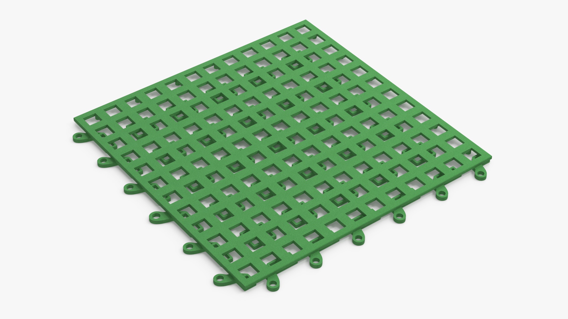 3D model PVC Floor Mat Piece Green