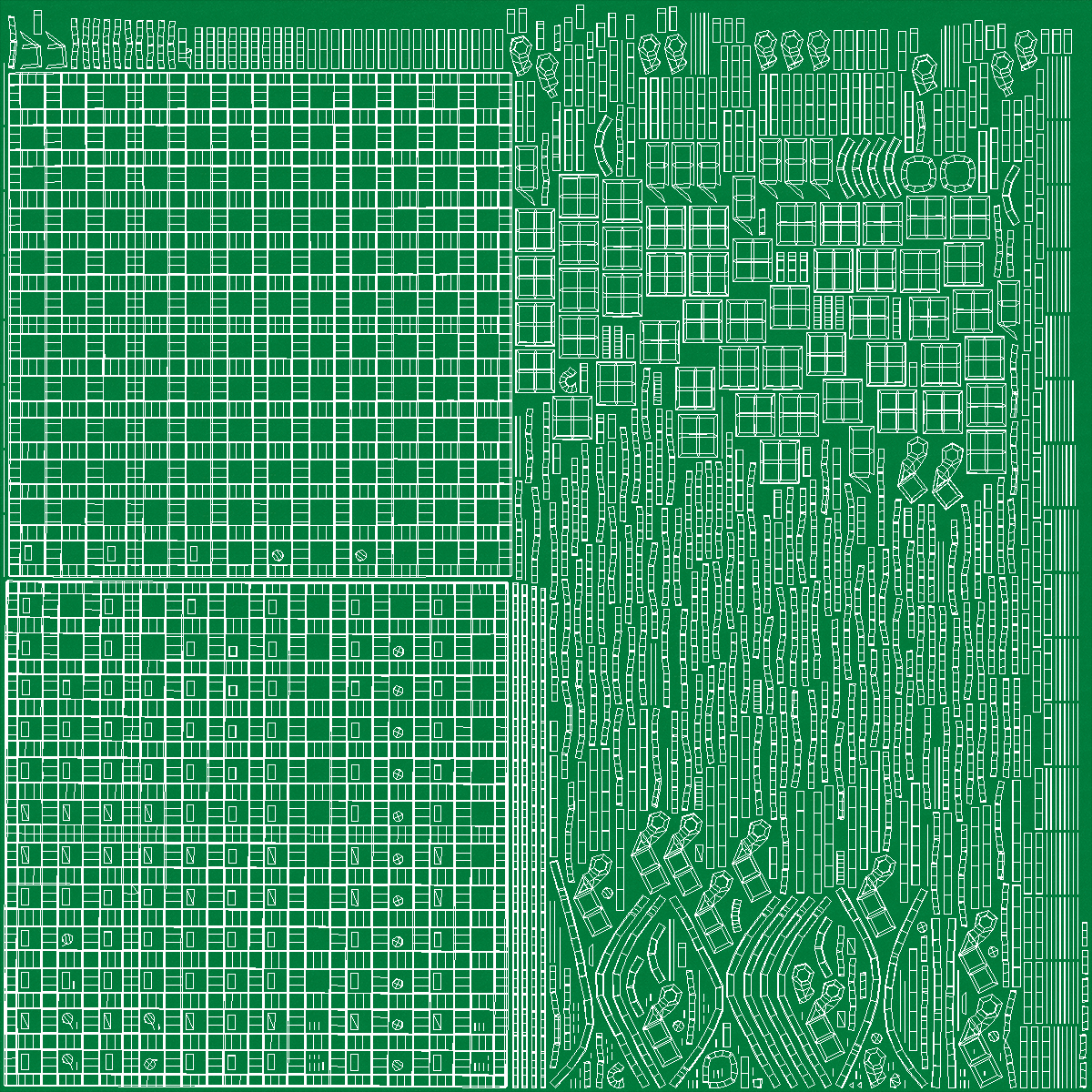 3D model PVC Floor Mat Piece Green