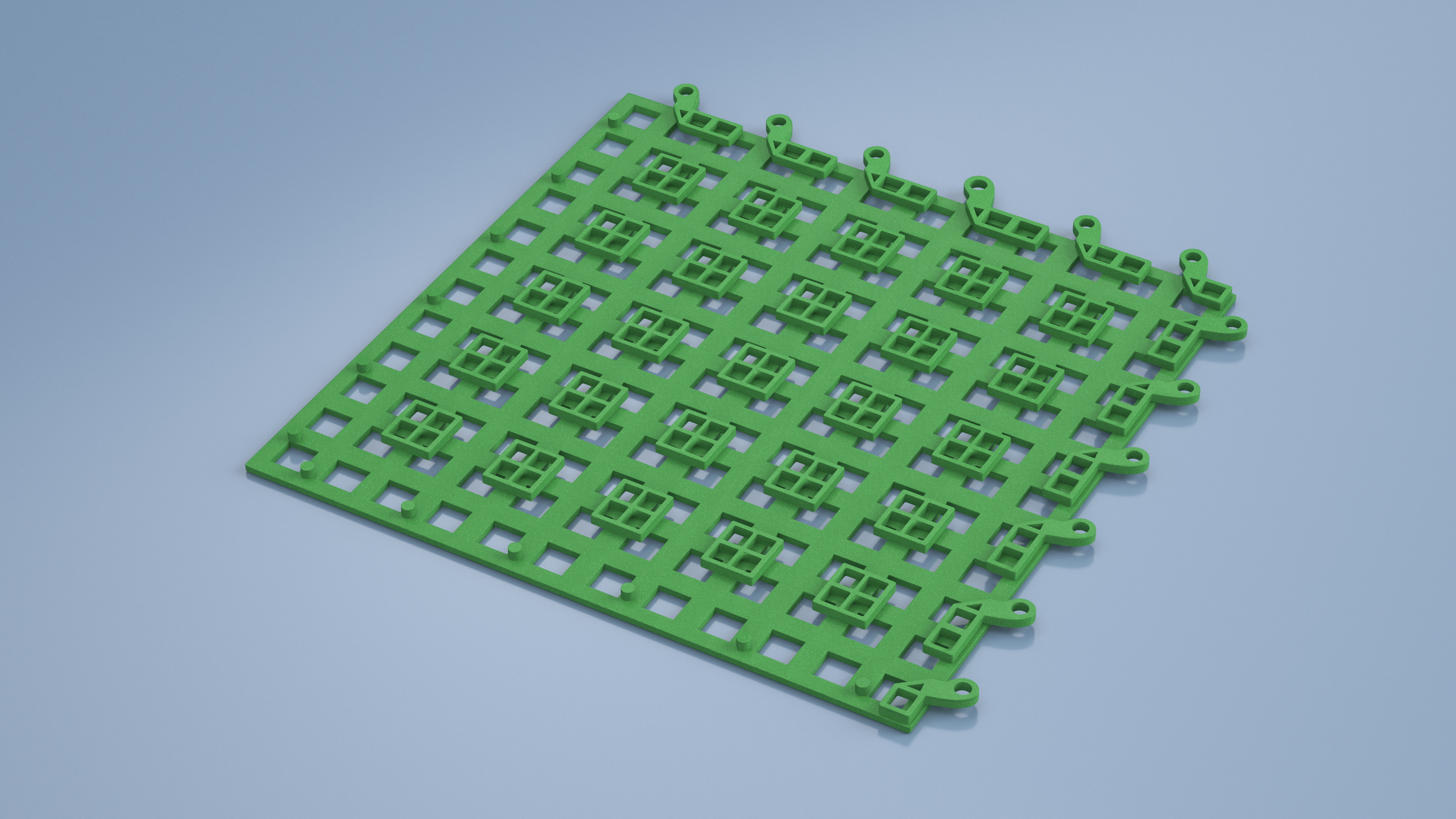3D model PVC Floor Mat Piece Green