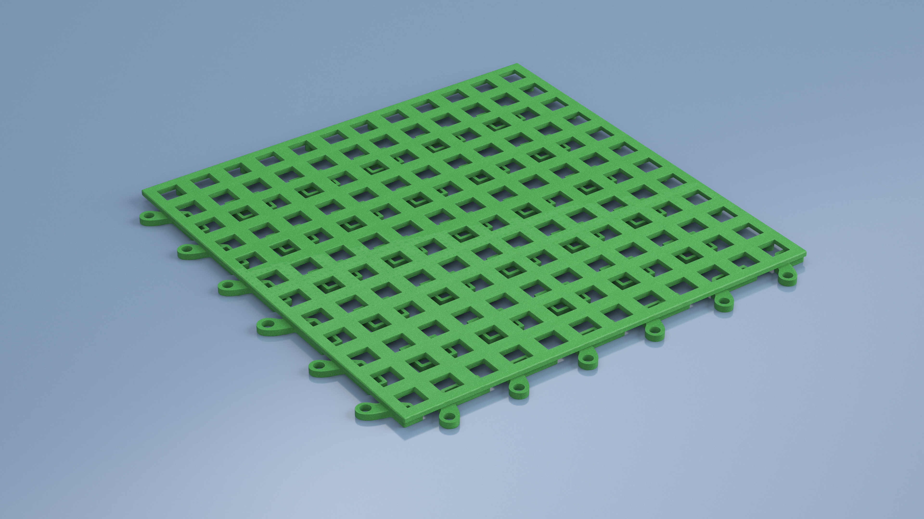 3D model PVC Floor Mat Piece Green