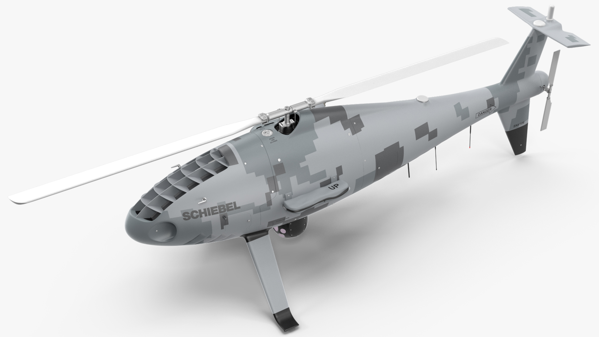 Schiebel Camcopter S100 UAV Finnish Coast Guard Rigged 3D model