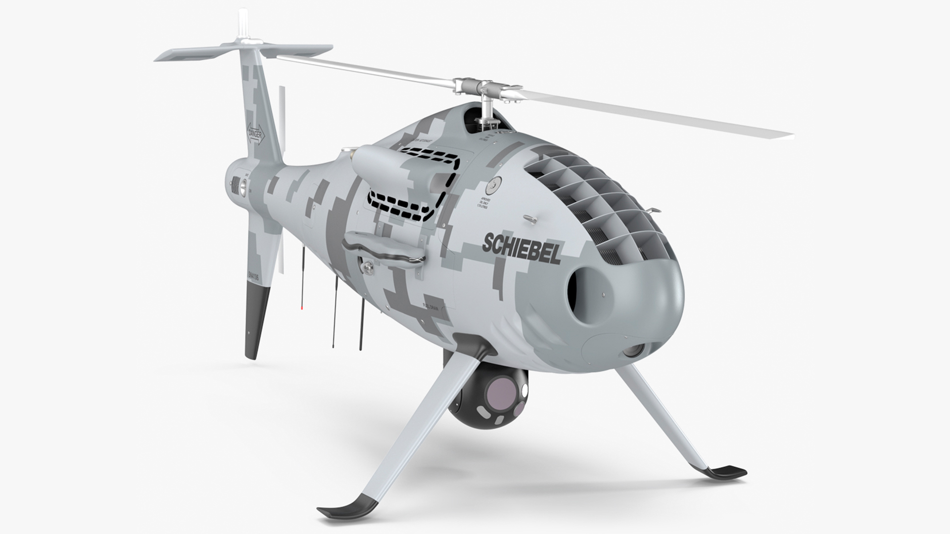 Schiebel Camcopter S100 UAV Finnish Coast Guard Rigged 3D model