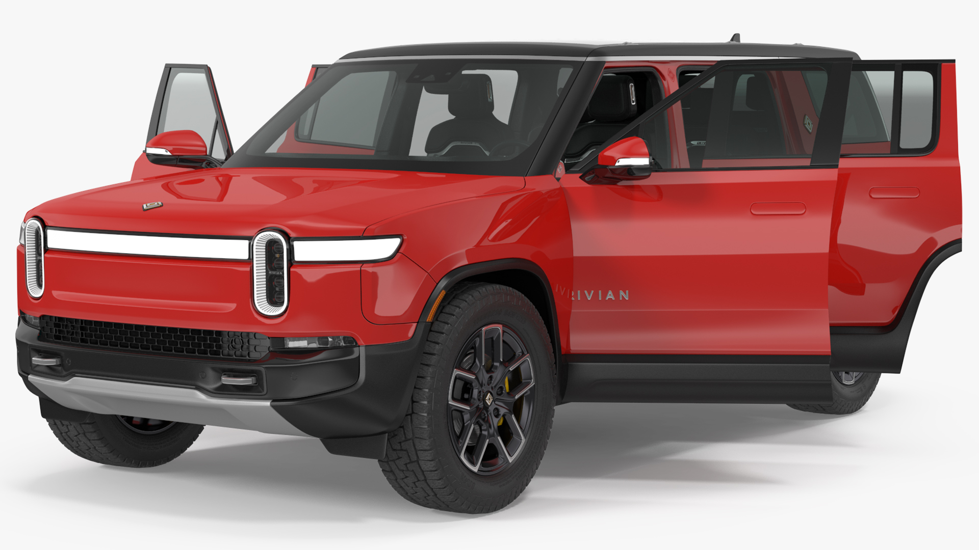 3D model 2023 Rivian R1S Quad Motor Red