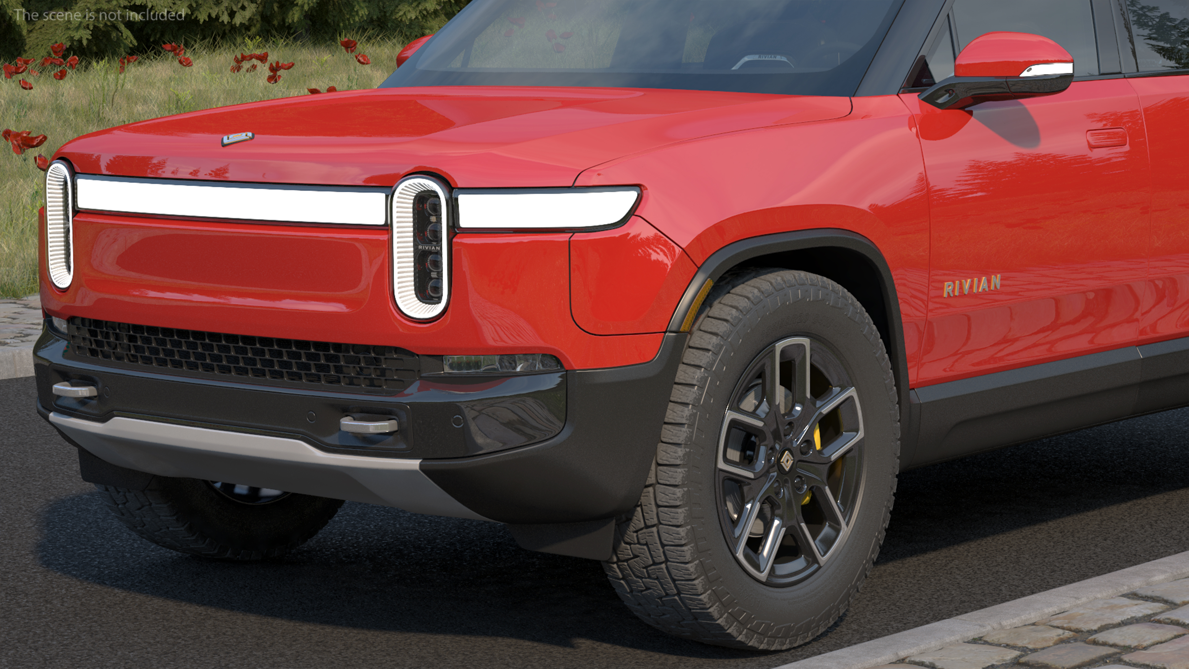 3D model 2023 Rivian R1S Quad Motor Red