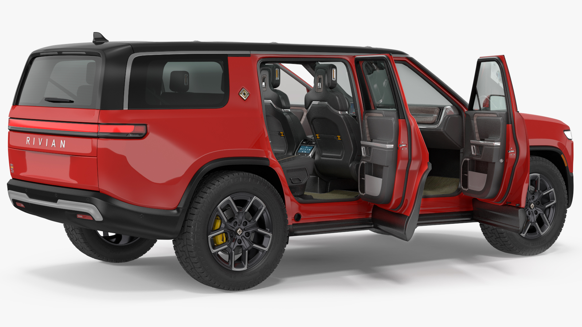3D model 2023 Rivian R1S Quad Motor Red