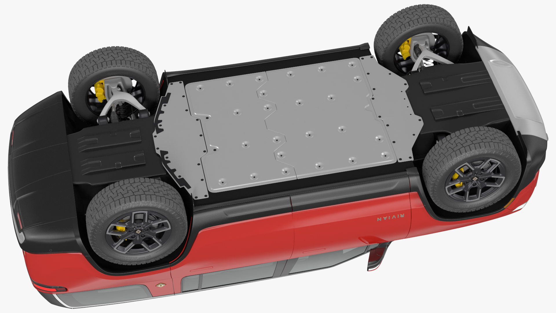 3D model 2023 Rivian R1S Quad Motor Red