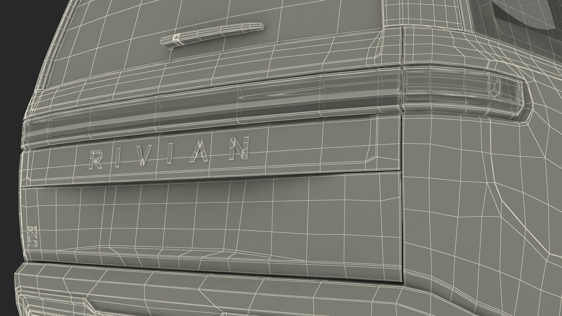 3D model 2023 Rivian R1S Quad Motor Red