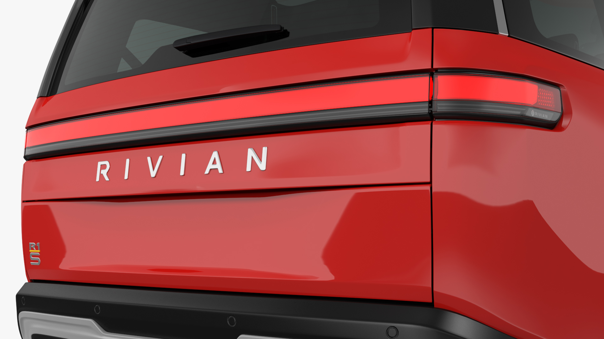 3D model 2023 Rivian R1S Quad Motor Red