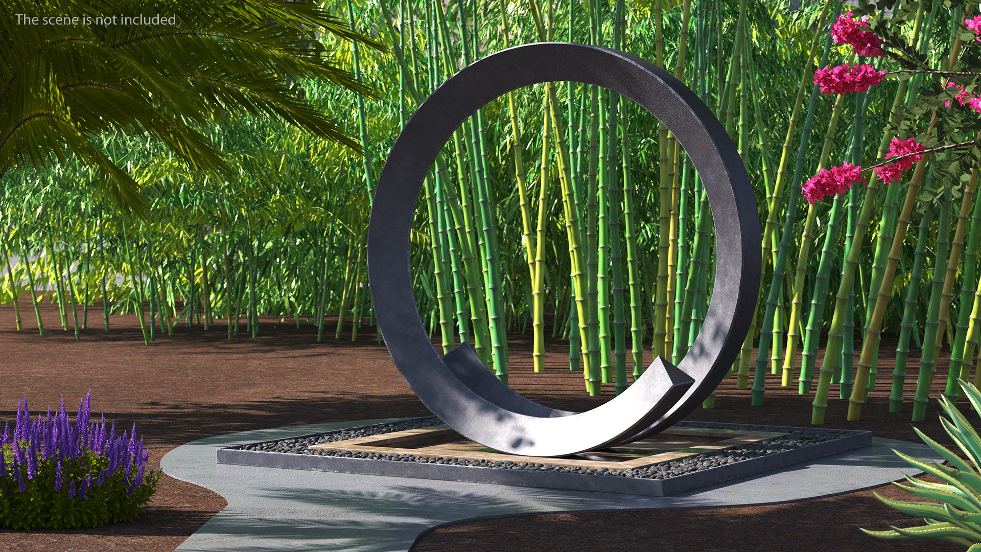 3D Circle Garden Fountain No Water