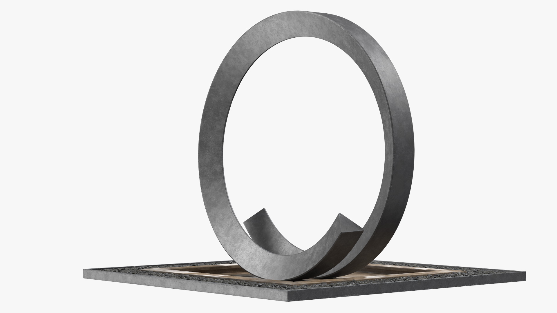 3D Circle Garden Fountain No Water